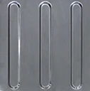 Piso tátil inox direcional
